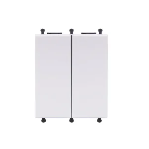 Công tắc kép 1 chiều UTEN cỡ XS Series Q120B màu trắng chi tiết