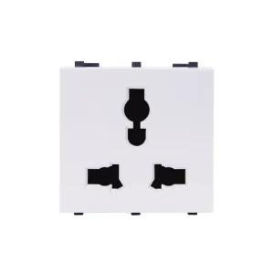 Ổ cắm 3 chấu đa năng UTEN  Series Q120B màu trắng chi tiết