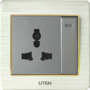 Bộ công tắc 2 chiều và ổ cắm 3 chấu UTEN Series V6.0