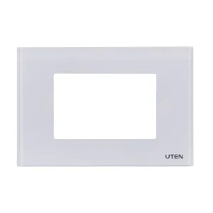 Mặt kính 3 thiết bị UTEN màu A Series Q120D màu vàng có đèn Led chi tiết