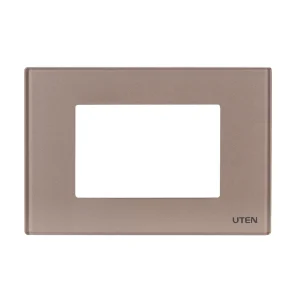 Mặt kính 3 thiết bị UTEN màu B Series Q120D màu vàng có đèn Led