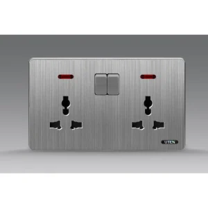 Bộ ổ cắm đôi 3 chấu và công tắc UTEN Series S300