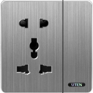 Bộ công tắc 1 chiều và ổ cắm 5 chấu UTEN Series S300