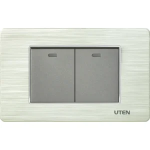 Bộ 2 công tắc 1 chiều UTEN dùng cho đế âm chữ nhật V3.0, V7.0, V9.1, A8, Q120, W118