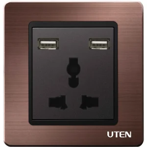 Ổ cắm 3 chấu và USB UTEN Series A5
